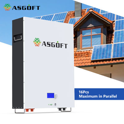 Υβριδική ηλιακή μπαταρία 51,2 Β 48 βολτ 5KWh Powerwall λίθιου πλέγματος LiFePO4