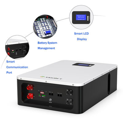 Μπαταρία οικιακού powerwall 51.2v100ah 5.12kwh lifepo4 λίθιου του κύκλος ζωών ASGOFT 6000 95% DOD