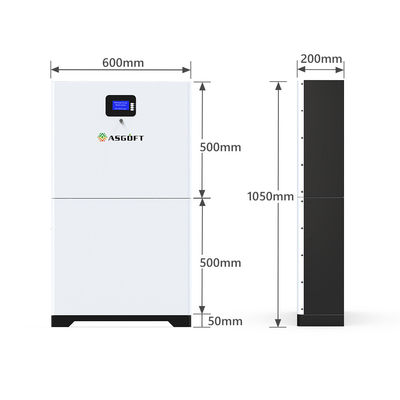 Ηλιακή μπαταρία 51.2v 400ah φωσφορικού άλατος Lifepo4 Powerwall σιδήρου λίθιου