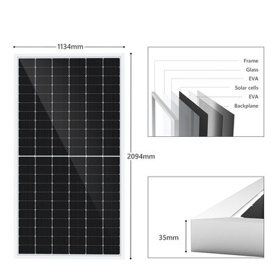 500W 182x182mm ηλιακό φωτοβολταϊκό Monocrystalline κύτταρο 132pcs επιτροπών PV