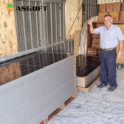 Διαφανές σύστημα ηλιακού πλαισίου 450w 500w 540w μονο διπρόσωπο για το σπίτι