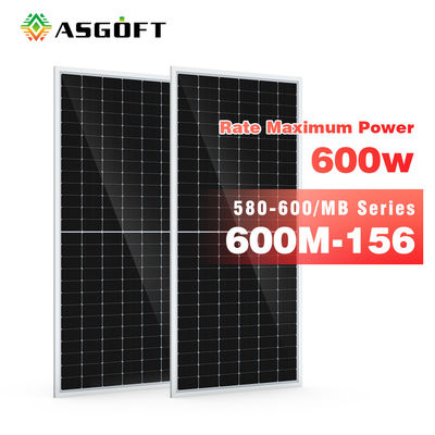 Ηλιακές μονο Monocrystalline PV ASGOFT επιτροπές 600w ταινιών κυττάρων γυαλιού
