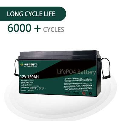Μπαταρία 100ah 150AH ASGOFT Lipo4 Lifepo4 ιονικό πακέτο μπαταριών λι 12 βολτ
