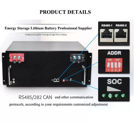 Βαθύς κύκλος λίθιο-ιονικό 5KWh 10KWh 50Ah 100Ah 200Ah πακέτων μπαταριών ασφαλίστρου 48V Lifepo4