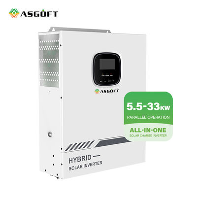 Το υβριδικό ηλιακό πλέγμα αναστροφέων 48v 5000w 5kw σύνδεσε τον αναστροφέα για το σπίτι και την κυβέρνηση