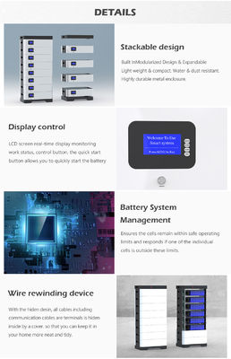 51.2v συσσωρευμένη μπαταρία Powerwall λίθιου για το rv 20kwh 30kwh 100kwh