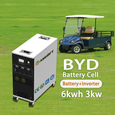 Έξυπνη φόρτιση 6Kwh lifepo4 μπαταρία με 3000W Inverter Φορητή ισχύς για φορητές συσκευές