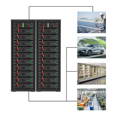 Υψηλής τάσης 15kwh-750kwh Λιθιοσιδή μπαταρία Lifepo4 51.2v 100Ah Ρακ-εγκαταστημένη μπαταρία Λιθιοϊοντική μπαταρία