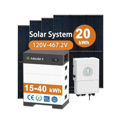 Ηλιακή μπαταρία υψηλής τάσης 15kw-40kw Οικιακό ηλιακό σύστημα Ηλιακής ενέργειας Τράπεζα Ηλιακής Ενέργειας με μπαταρία λιθίου