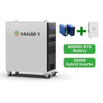 Φορητός σταθμός ηλεκτρικής ενέργειας 3000w All-in-one μετατροπέας Lifepo4 μπαταρία λιθίου 90-450VDC MPPT λειτουργική τάση