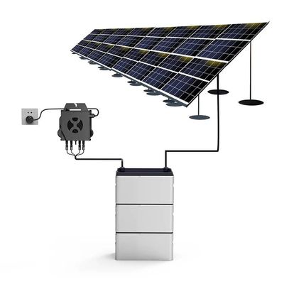 Ολοκληρωμένο Ηλιακό Σύστημα Μπαλκόνι 800W Micro Inverter LiFePO4 μπαταρία μπαλκόνι