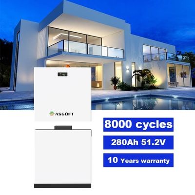 51.2V 280Ah 15kWh LiFePO4 μπαταρία λιθίου Stackable Bms 10kWh 20kWh Pv αποθήκευση