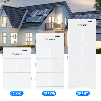 10KWH 15KWH 20KWH Ηλιακή μπαταρία αποθήκευσης ενέργειας LiFePO4 υψηλής τάσης