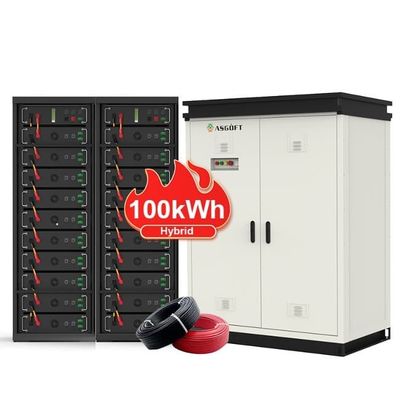 50KWH 100KWH εκτός δικτύου λύση αποθήκευσης υψηλής τάσης βιομηχανικής εμπορικής ενέργειας